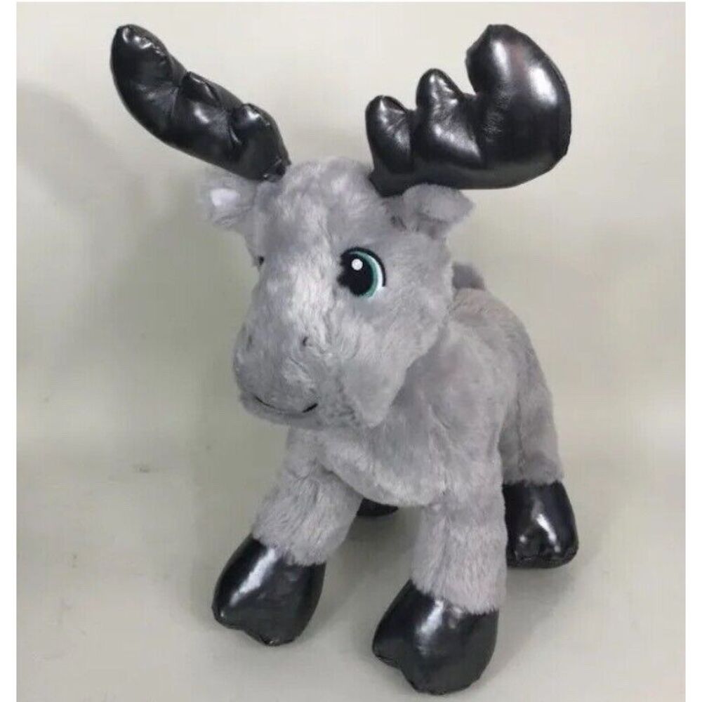 Build A Bear Grey Gust Moose Stuffed Animal Toy 17" Plush Reindeer Christmas EUC